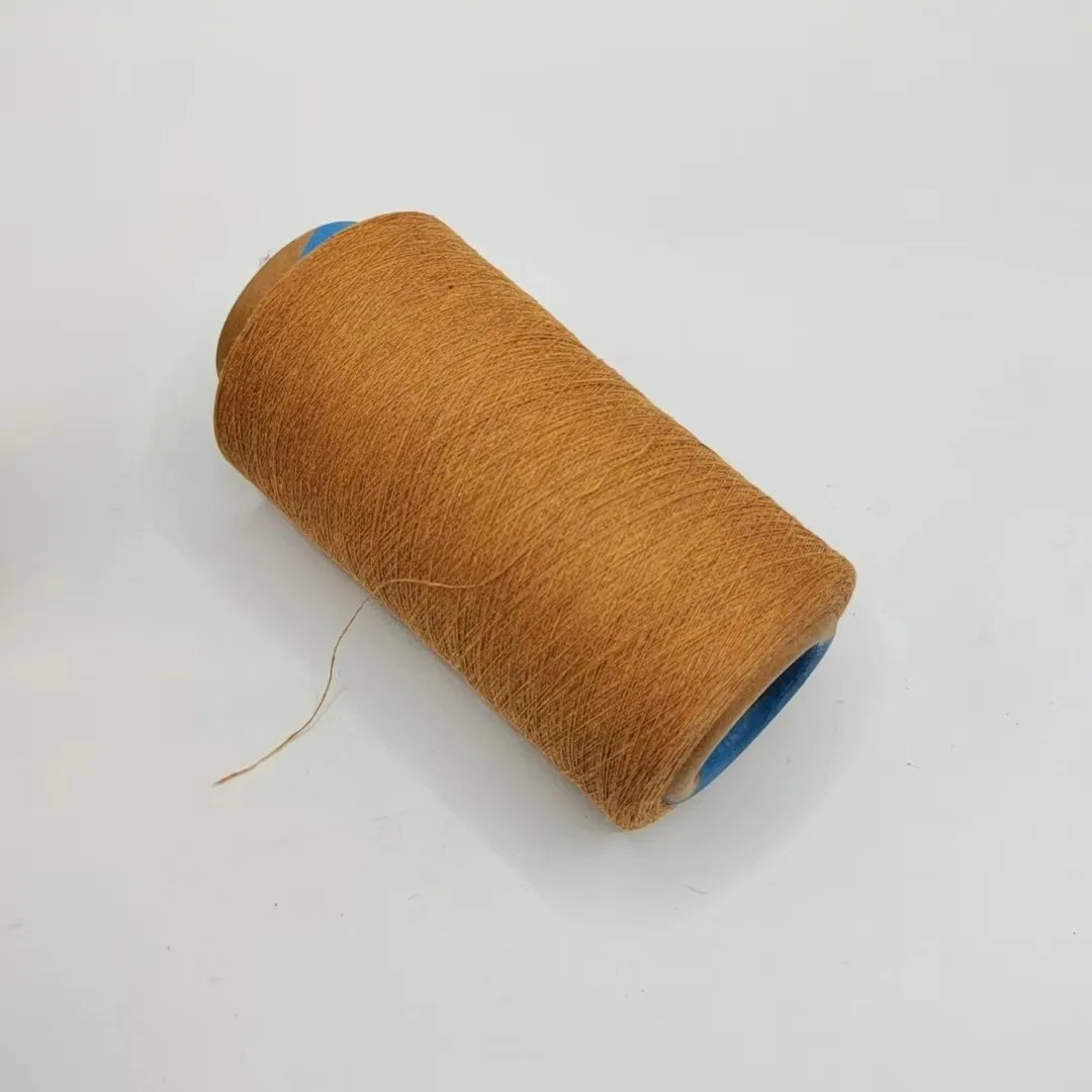 ZY Wholesale China  Brown Colored Recycled Yarn Cotton Blended Open End Colored Yarn for weaving and knitting gloves