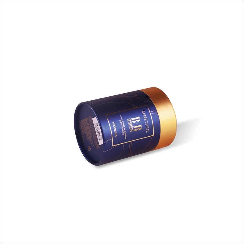 Custom Luxury Logo Printed Round Gift Box Paper Tube Cosmetics Packaging