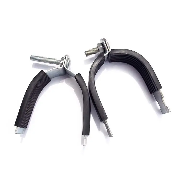 steel Double pipe clamps  simple operation steel hanging pipe clamps Channel steel Strut pipe clamp