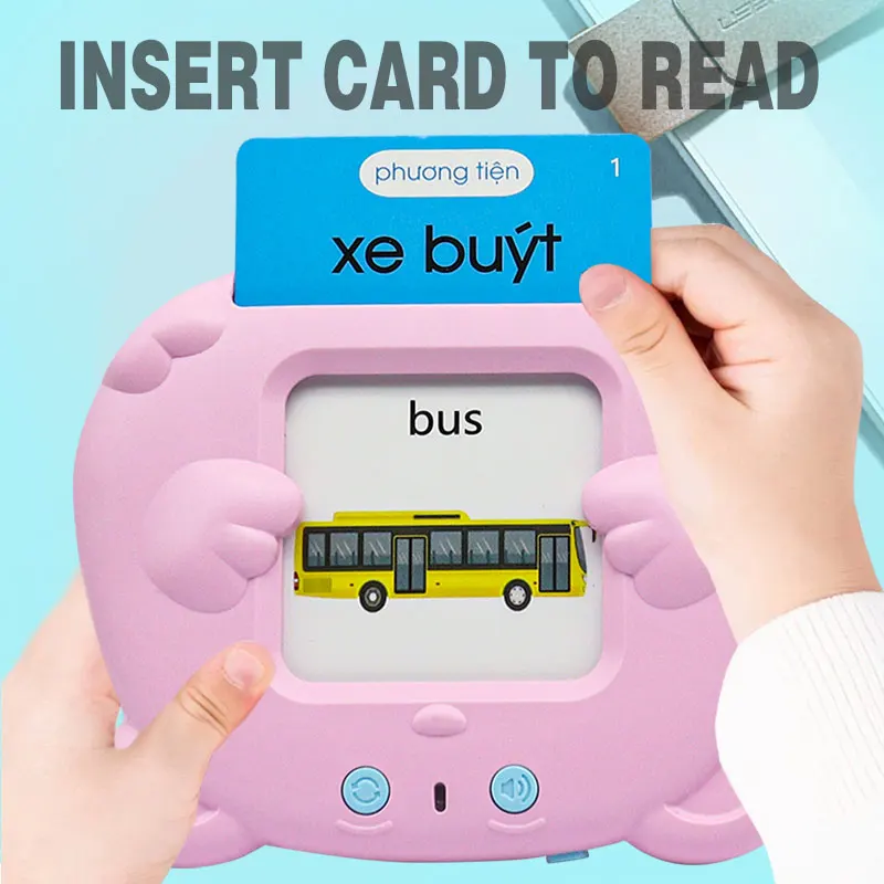 Hot Sale Wholesale Factory Custom Talking Flash Cards  Vietnamese English Bilingual  112 Pcs Cards 224 Words Customized Ages 2-6
