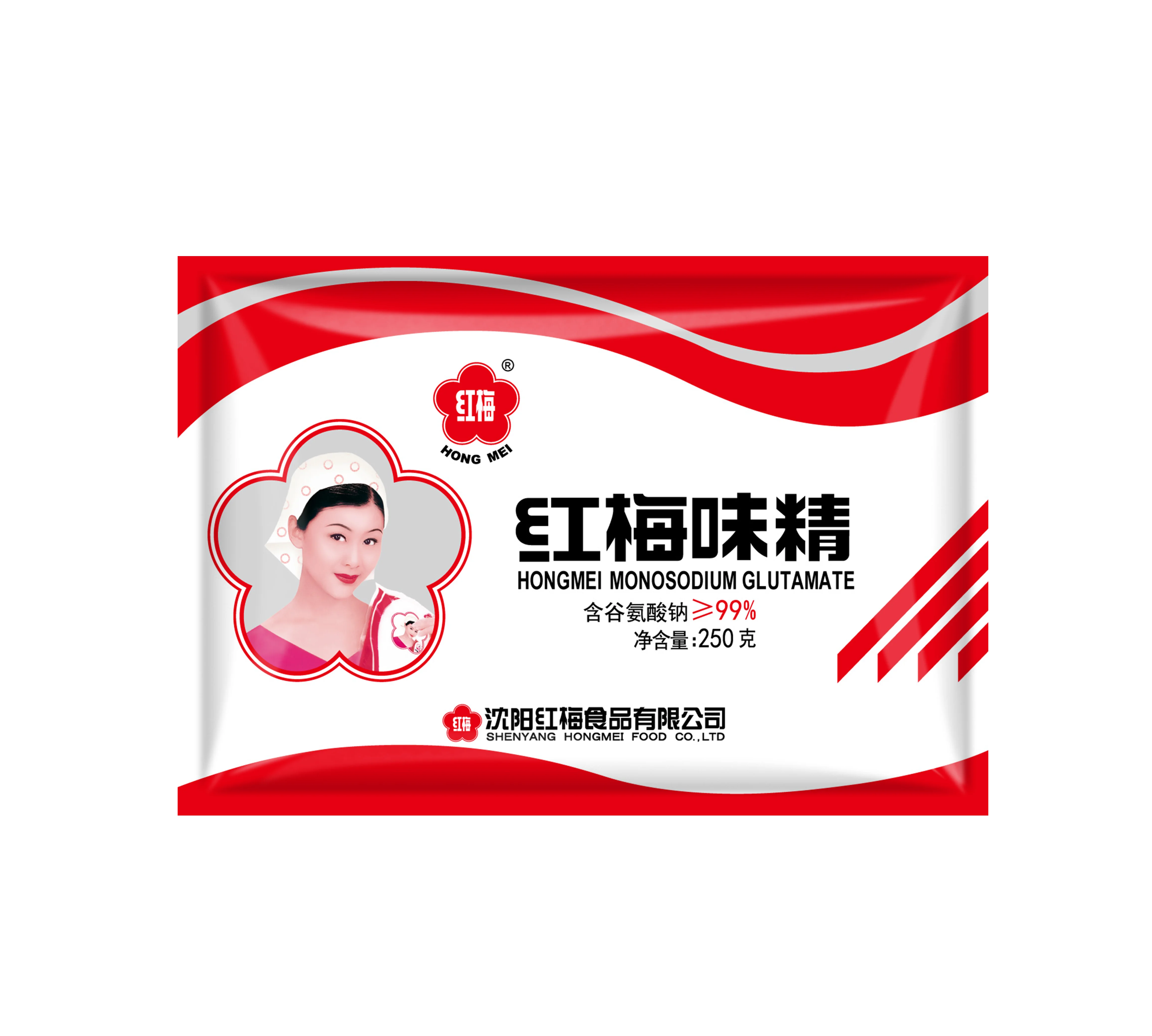 Hongmei Brand good quality  price MSG monosodium glutamate 250g seasoning  99%