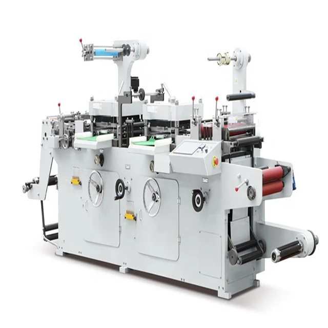 
TXM-320D Automatic flat bed two seat hot foil label die cut machine 