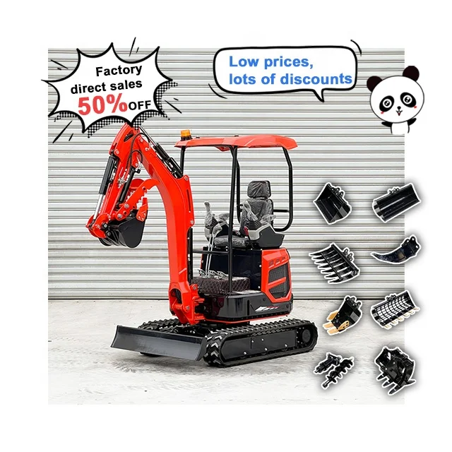 New 1.8 ton rubber track EPA EURO V diesel engine water cooled cheap excavator mini bagger excavator machine