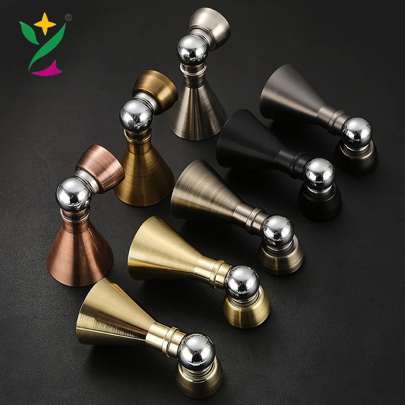 YUXING modern zinc alloy door lock stopper strong magnetic under floor door stopper for hotels