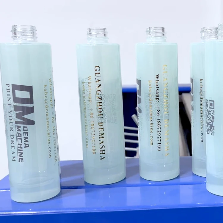 DM lipstick tube glass round hot foil stamping machine for perfume bottle