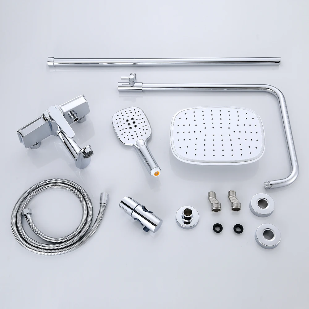 Luxury 3 way shower faucet set Wall Mounted brass Rain Shower Sets hand Shower