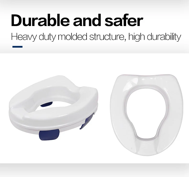 Portable Toilet Seat Plastic Disable Raised Toilet Seat With Clip More Stable  SC7060C-F4