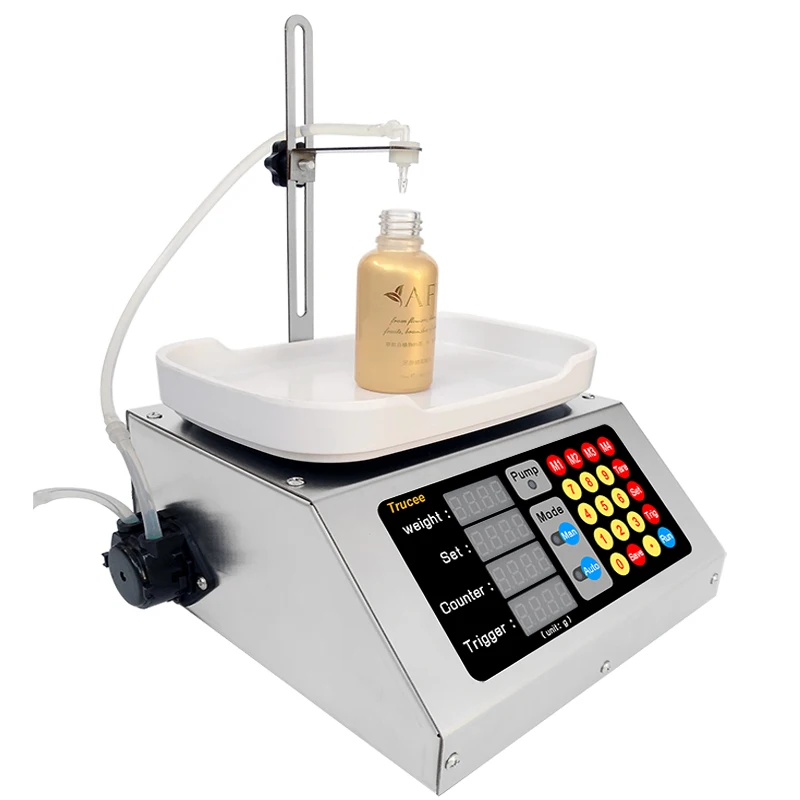 Semi-automatic weight control small essential oil perfume bottle filler peristaltic pump agentia liquid filling machine