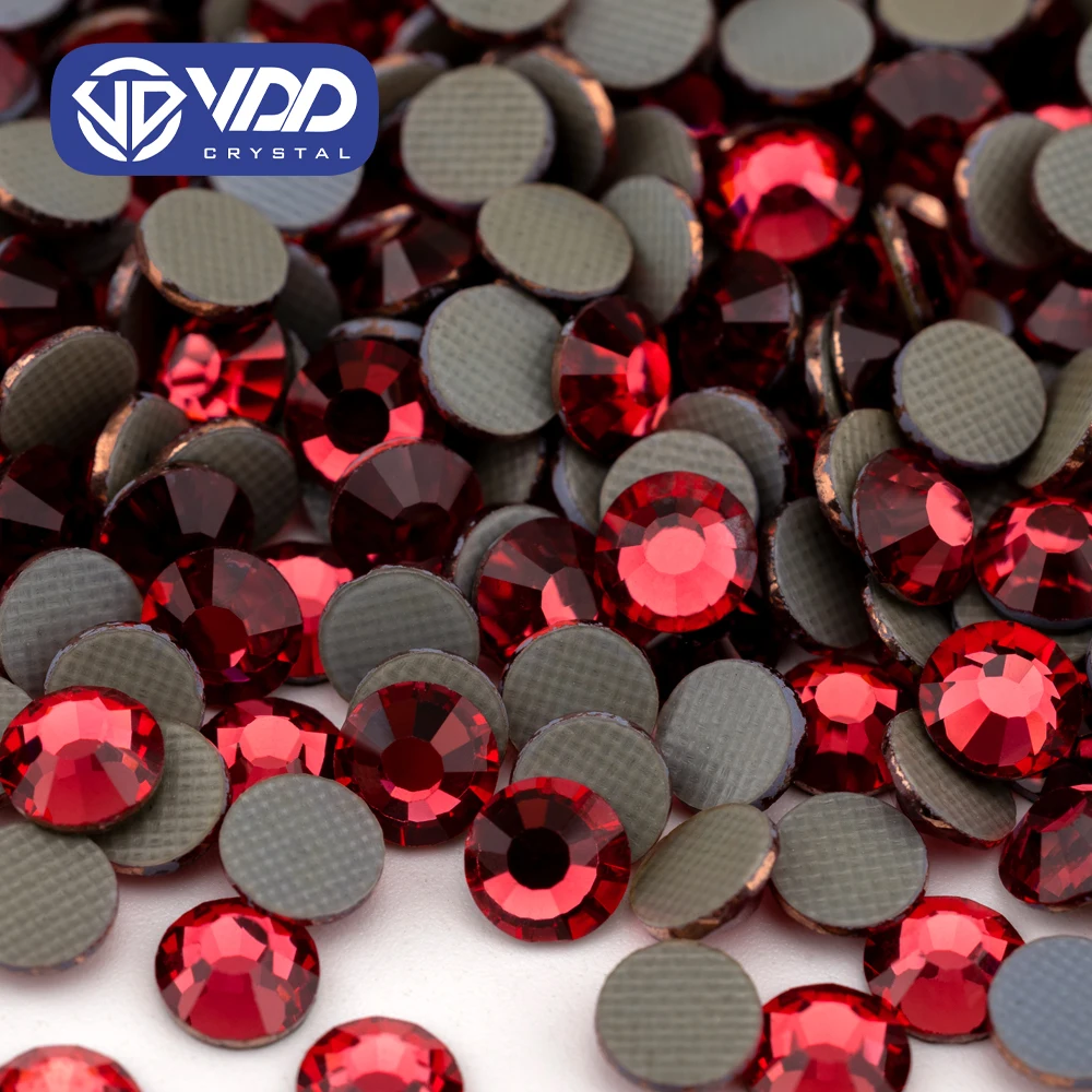 VDD 017 Indian Pink ACME+Series Hot-Fix Glass Rhinestones Crystal Glitter Flatback Strass Stones For DIY Garment Decorations
