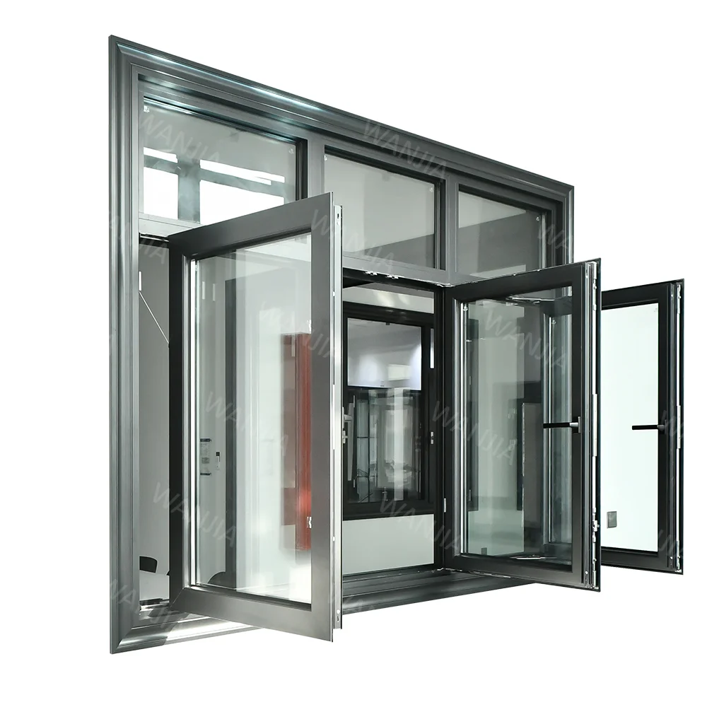 Smart home design Interior aluminum windows hurricane impact glass windows aluminum casement Windows