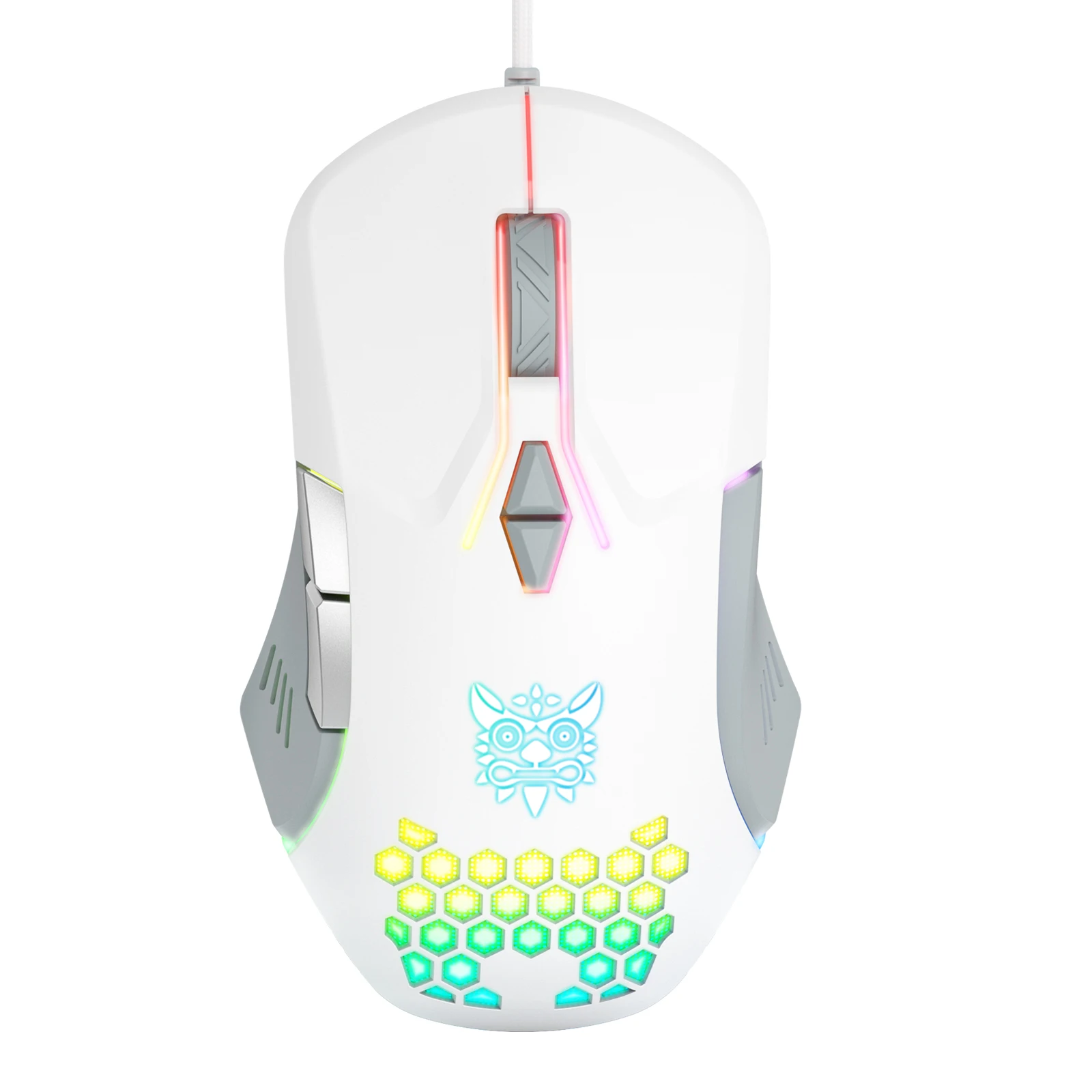 Onikuma Cw902 Simple Wired Usb Mouse White Gaming 3600 Dpi Computer Wired Mouse Brands Custom Logo Cheap Gaming Mouse