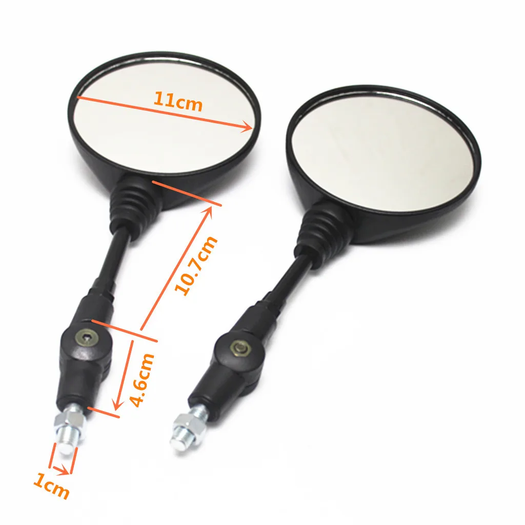 360 Degrees Rotation Motorcycle Rearview Mirror Collapsible Rear-view Mirror Glass Rearview Mirror