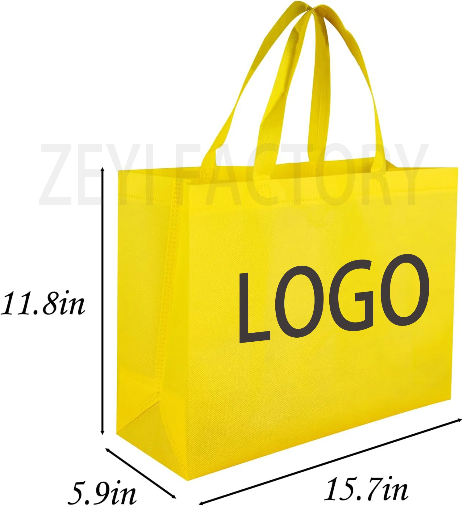 Custom Logo Reusable Eco Friendly Recycle Fabric Foldable Tote Grocery Shopping Bags Handbag Non-Woven Carry Shopping Bag