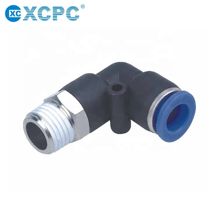 High Quality Wholesaler PV Plastic Tube 90 One Touch Right Angle Elbow Pneumatic Fittings