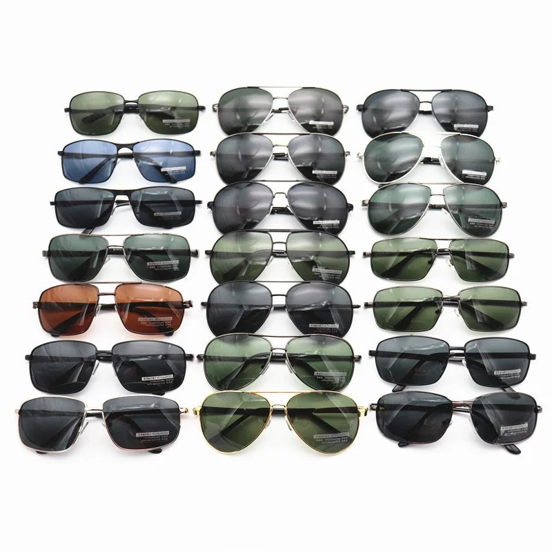 2022 New Trendy Mix Order Promotional High quality polarized sunglasses men luxury metal sunglasses UV400 in stock