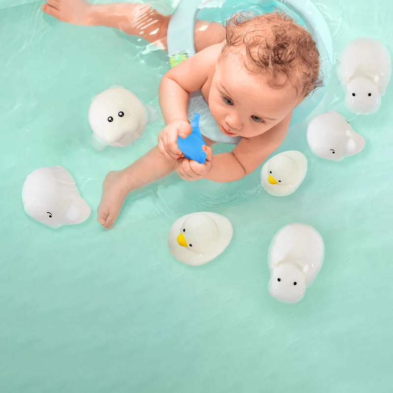 High-quality colorful baby silicone octopus animal baby  bubble baby Toys silicone Decorative Mini Night lamp Bath Toys for Kids