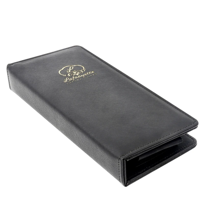 50% off sale Custom Design cheaper black Pu Leather Amenities Hotel guestroom Supplies Sets