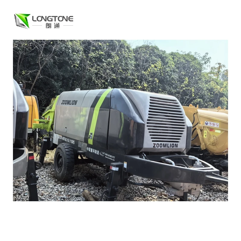 China low price used 10 ton tanker trailer with vacuum pump trailer mounted concrete pump