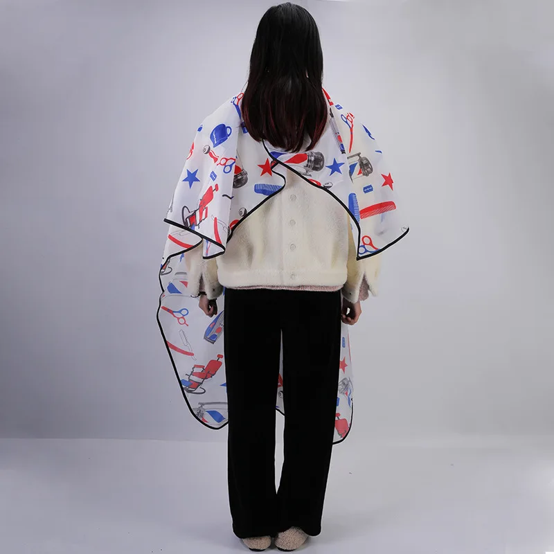 Hot Sale Logo Custom Hairdressing Cape Apron Kapper Capes Barber High Quality White Waterproof Cape Hairdresser