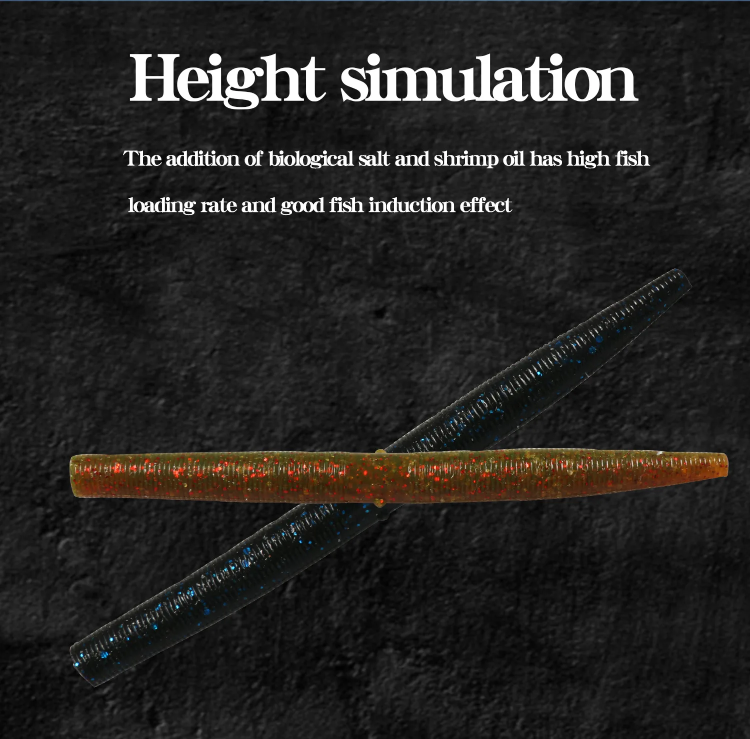 Wholesale soft bait customized soft plastic bait bags fishing worm lure