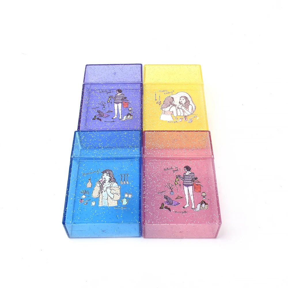 71 светящийся в темноте акриловый пластиковый флип-кейс для сигарет с черепом 20 шт. упаковке табачный водонепроницаемый цветной прозрачный индивидуальный принт