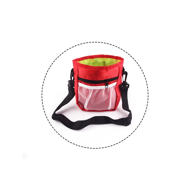 
Red/Black Dog Treat Bag Pockets Walking Food Pouch Pet Training Waist Storage Bag Dispenser Dog Waist Bag 