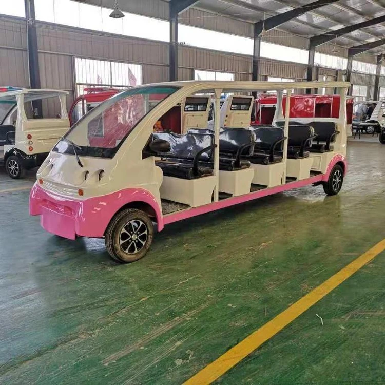 
12 Passenger Electric Shuttle Bus Battery Powered Tourist Bus 