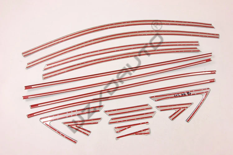 WZXD 10 pcs Car Window Decoration Strip Body Exterior Accessories For Hyundai Accent For Verna 2011 2016