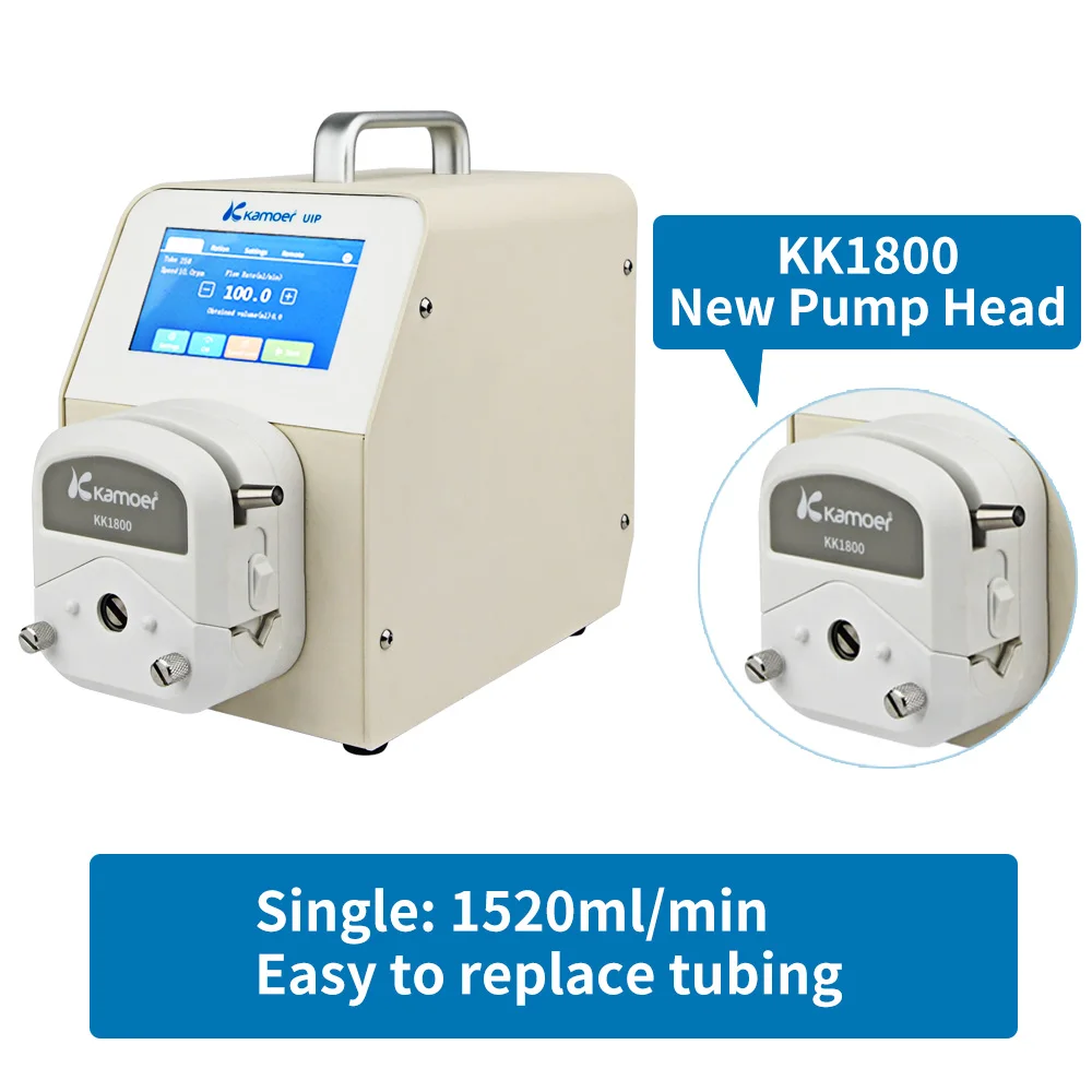 Kamoer UIP LCD display touch screen control high flow rate 3 operating modes servo motor Precision peristaltic pump