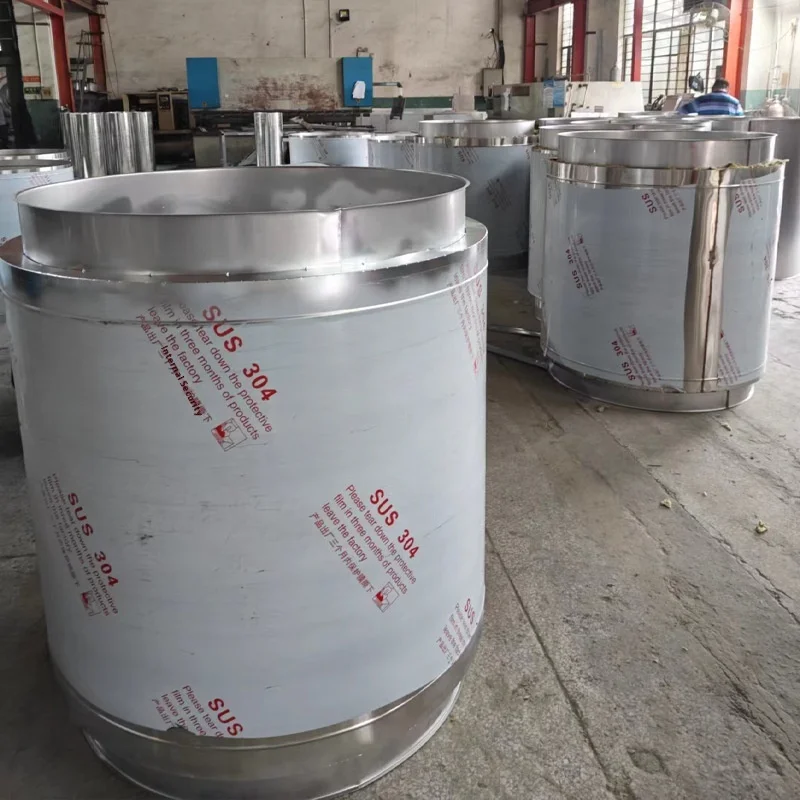 Double-Layer Insulated 304 Stainless Steel Chimney High Temperature Resistant Aluminum Silicate Smoke Pipe Air Duct Boiler Parts