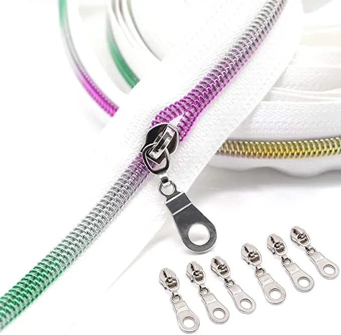 YYX White Nylon Zipper Roll 3# 5# 7# 8# 10# Factory Price Wholesale Zipper Customized Zip Long Chain Coil Zippers For Handbags