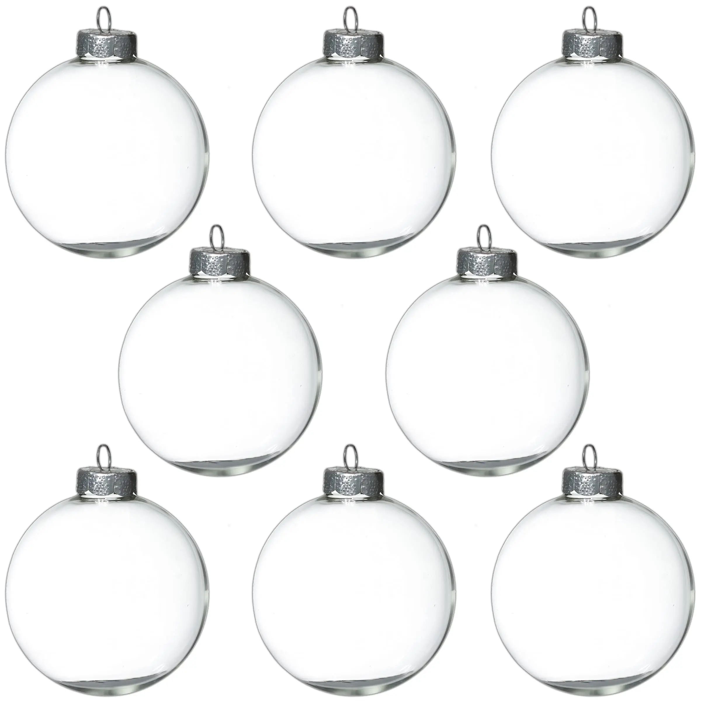 Reihey Glass Ornament Balls Fillable Ornaments for DIY Craft Projects Christmas Wedding Party Home Decor