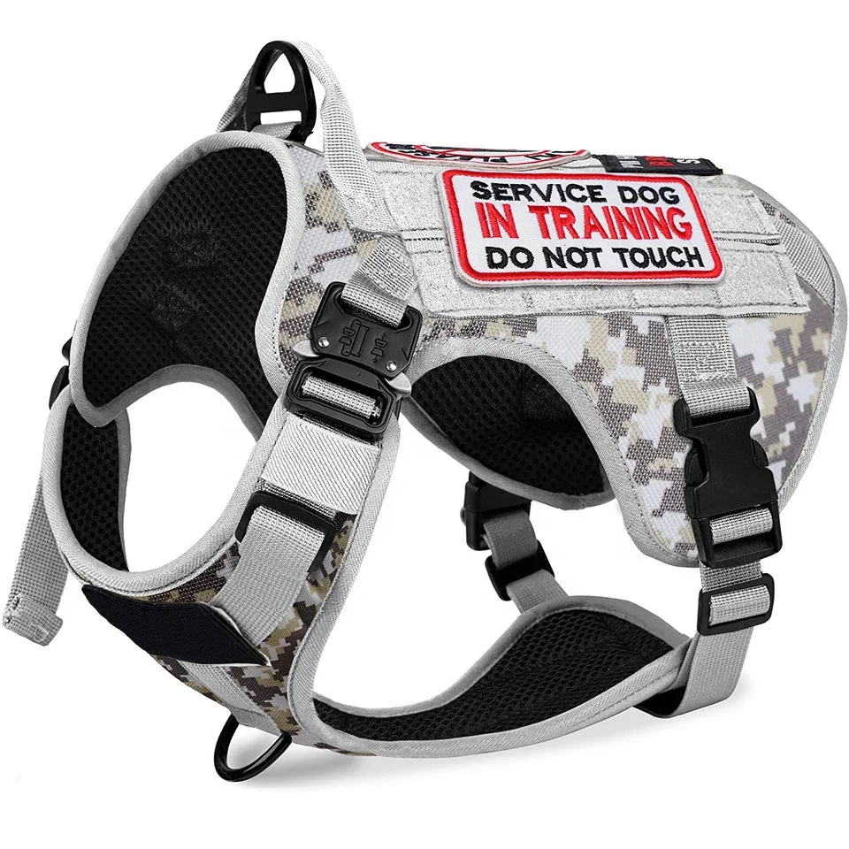 Manufacturers Colorful Tactical Training Carabiner Clip Velcro-tape Logo Dog Harness