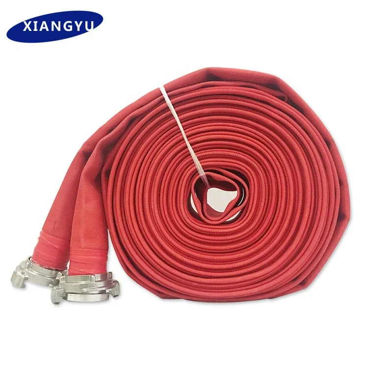 
single jacket manufacturer roll 40 50 65 77 80 100mm 2 2.5 3 4 5inch pvc rubber pu canvas used fire fighting hose with coupling 