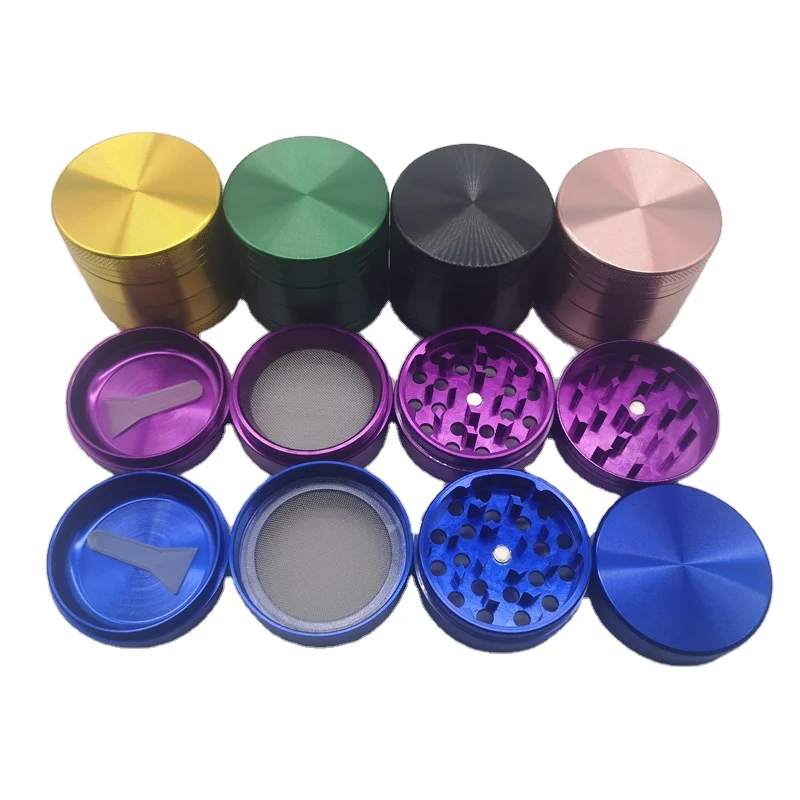 Четырехслойная алюминиевая круглая шлифовальная машина 2,5 дюйма с разными цветами