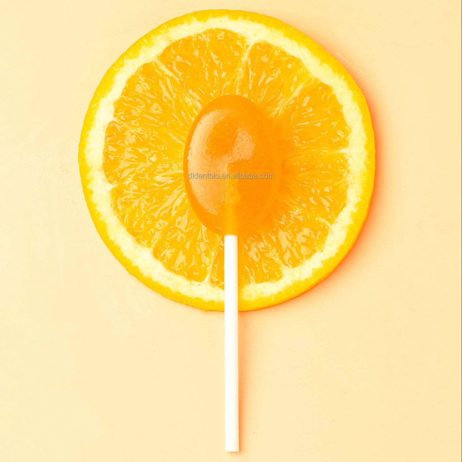 Factory orange Juice lollipops natural flavors sugar free candy lollipops