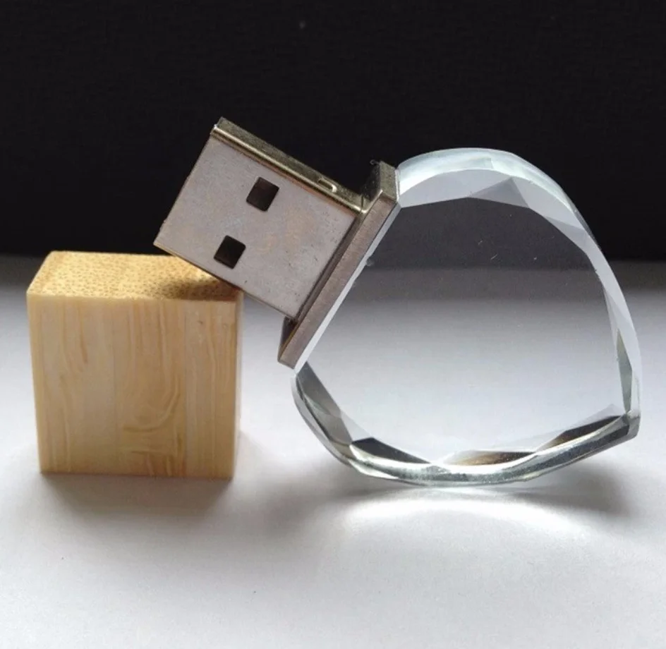 
classic crystal USB flash drive 2GB pendrive 4GB USB memory stick 16GB with customized logo 