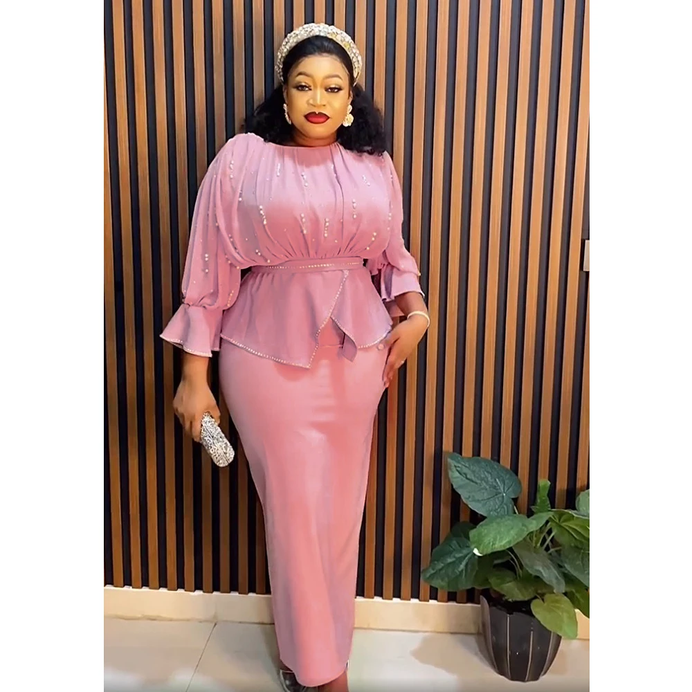 H & D African Dresses For Women Plus Size Clothes Top And Skirt 2 Piece Sets