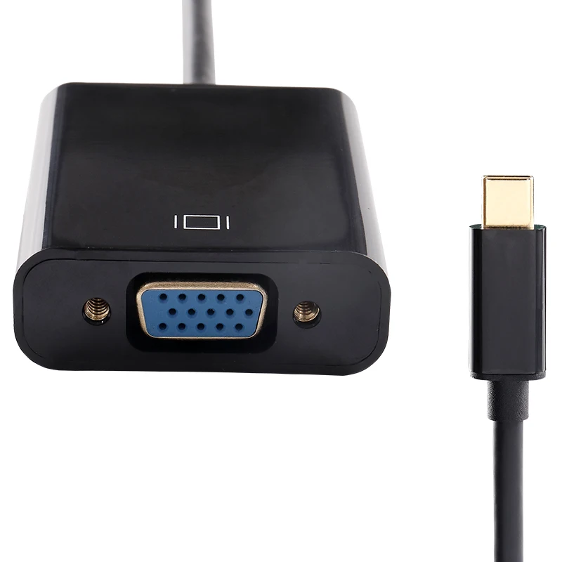 
Wholesale ABS 1080P USB 3.1 Type C male to VGA female Converter Type C to VGA Adapter for Monitor Projector 
