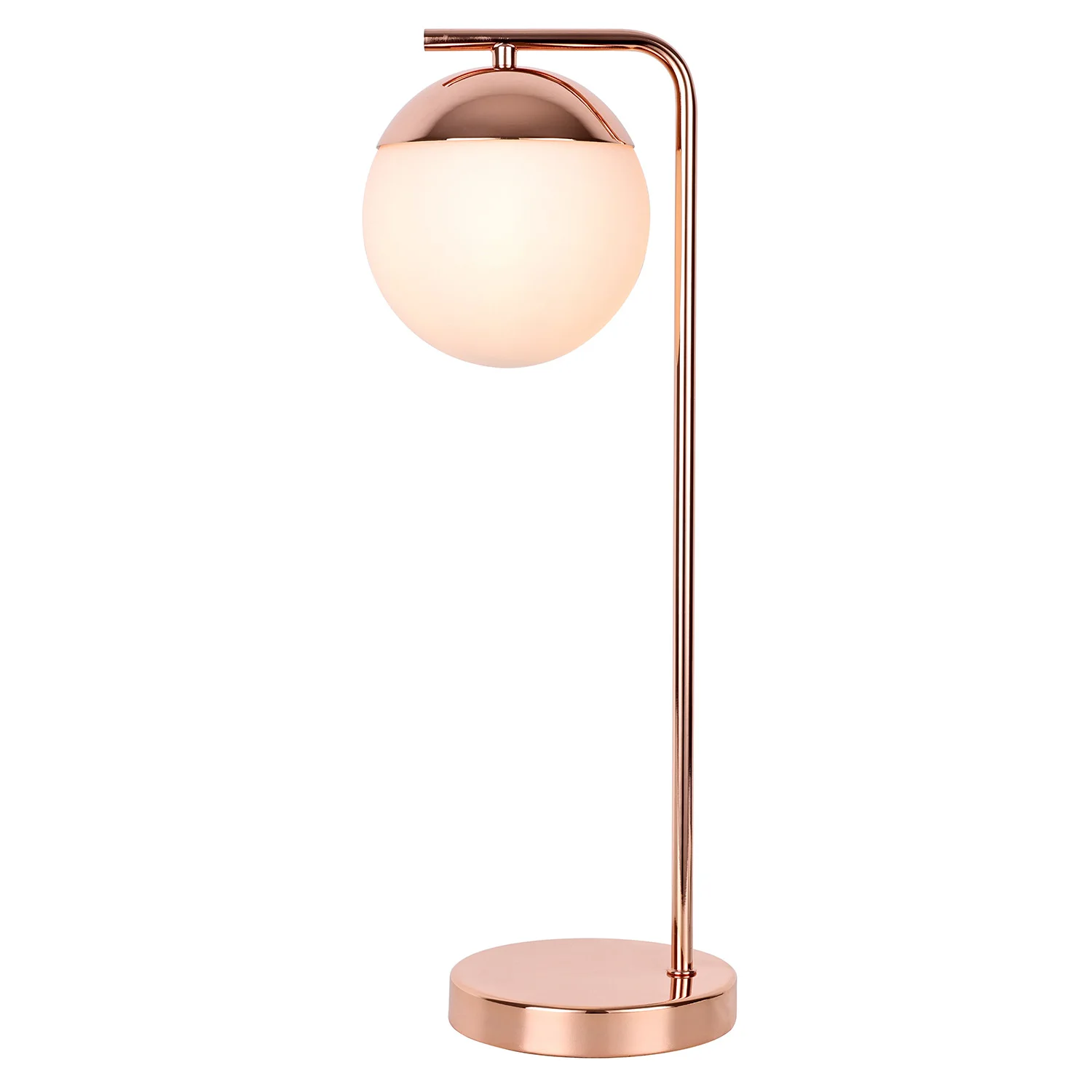 Nordic warm eye protect bedside table lamp metal switch control led desk lamp with glass ball shade