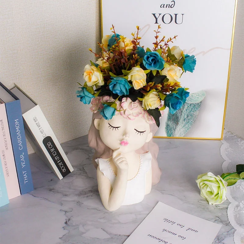 Artistry Nordic Wind Lovely Fairy Flowerpot & Creative Planters home and Garden decoration resin pot bonsai