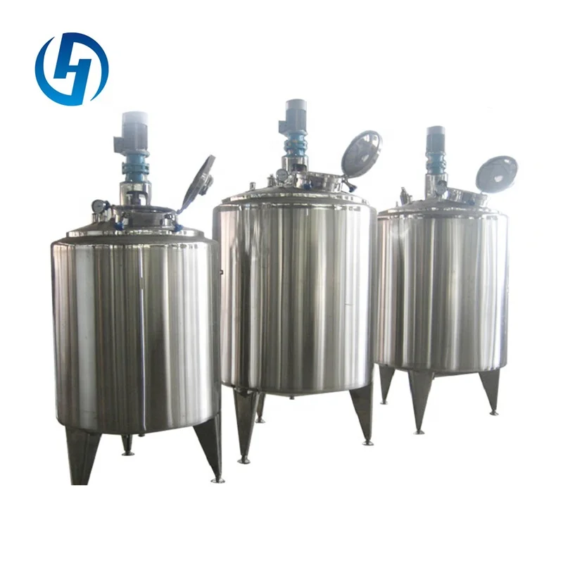 stainless steel beverage storage tank milk mixing tank wtih agitator