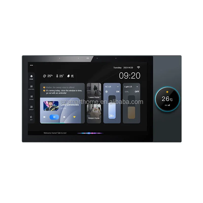 Smart Home Control Panel Touch Screen 10 Inch Multi-functional WiFi Home Background Music System Tuya Zigbee Gateway