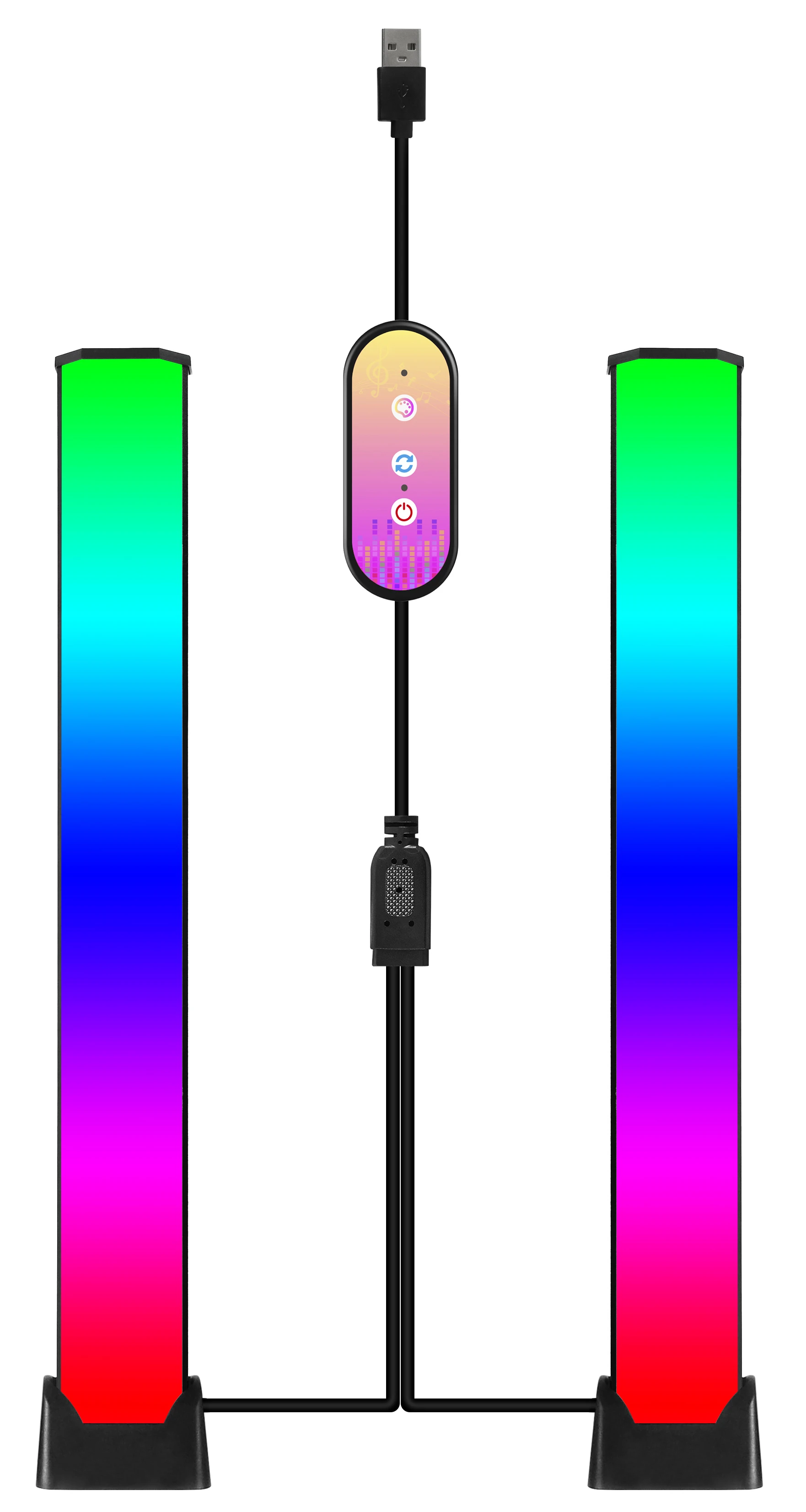 RGB Light Bar for Desk Gaming Setup USB Powered Keyboard Light Color Change Modes LED Ambient Lights for Computer