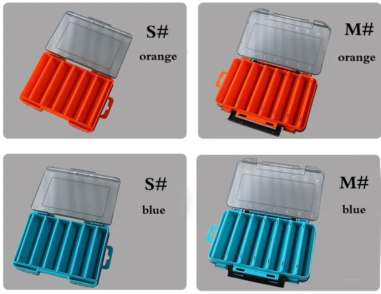 OEM logo Double Sided Tackle Box Fishing Lure Squid Jig Accessories Box Storage Case in stock