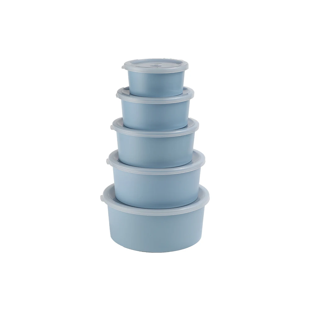 RPET Sealed Food Grade Round Preservation Storage Box Kitchen Microwave Round Container Box With Lids