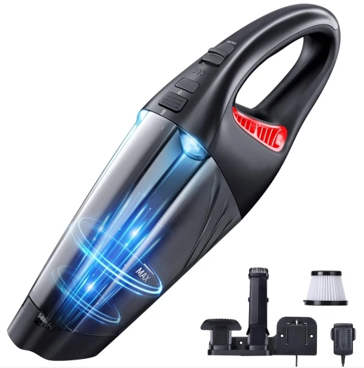 Handy Cordless vacuum cleaner with light for car and home use 611A, 11.1V 2200mAh, LED light, 3H Fast Charging