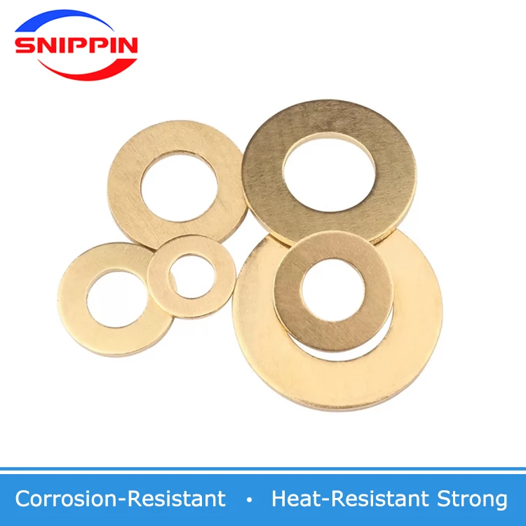 Solid Brass Flat Washers O Ring Gasket Metal Plain Pad Spacers Seal Oring Washers M2 M2.5 M3 M4 M5 M6 M8 M10 M12 M14 M16 M18-M33