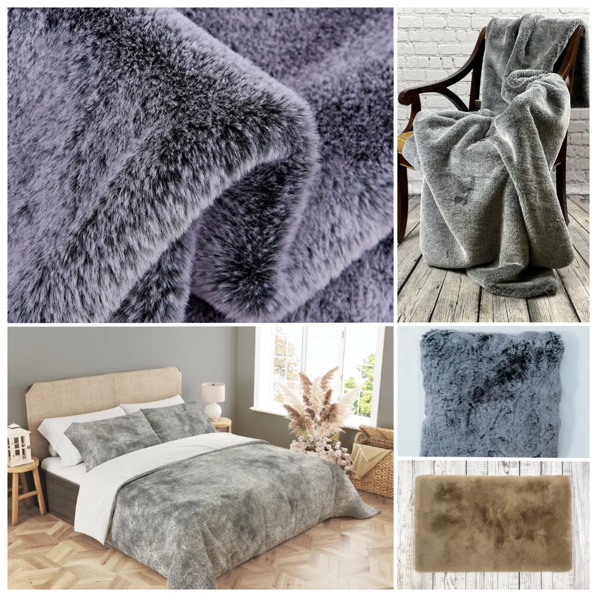 Wholesale Soft Luxury Faux rabbit fur Fabric Encrypted And Thickened Imitation Rabbit Fur Fluffy Comfortable Faux fur Fabric