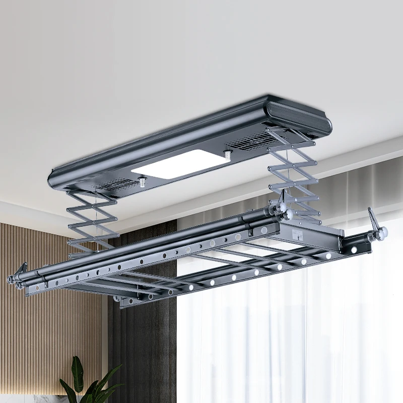 Hot Sale Folding Sterilize Clothes Dryer Ceiling Metal Automatic Clothes Drying Rack Balcony Ceiling Mounted For Laundry Shop